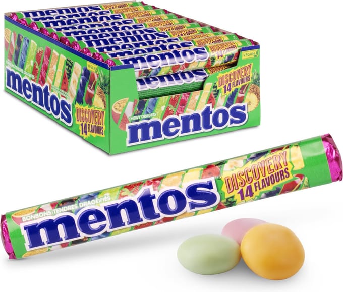 Mentos Discovery 14 flavours - Snoep - Vegan - 1x40rollen