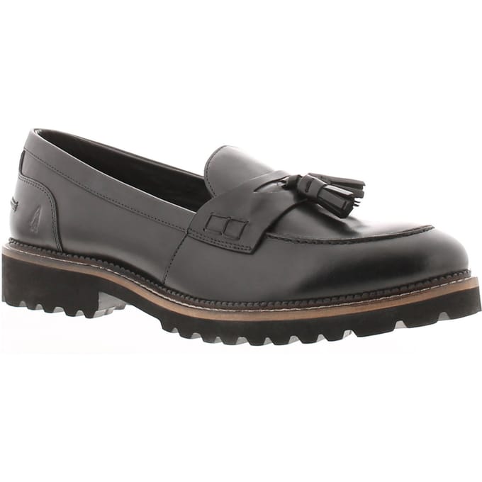 Hush Puppies Ginny Suède Dames Zwarte Instappers