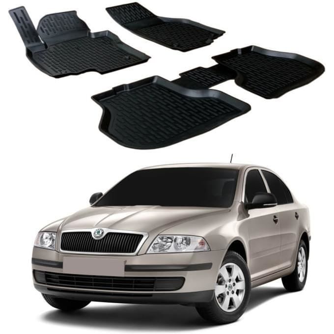 SCOUTT | 3D Tapis De Sol En Caoutchouc Premium Pour Volkswagen Octavia 2 2005-2013
