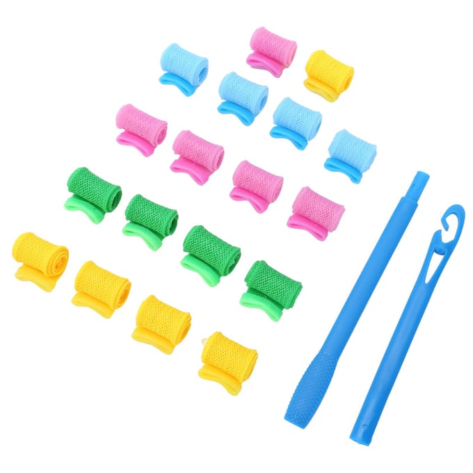 Professionele DIY Haarkrullers Rollers Spiraalkrullen met Haak Handvat Haarkapsel Gereedschap Set multi