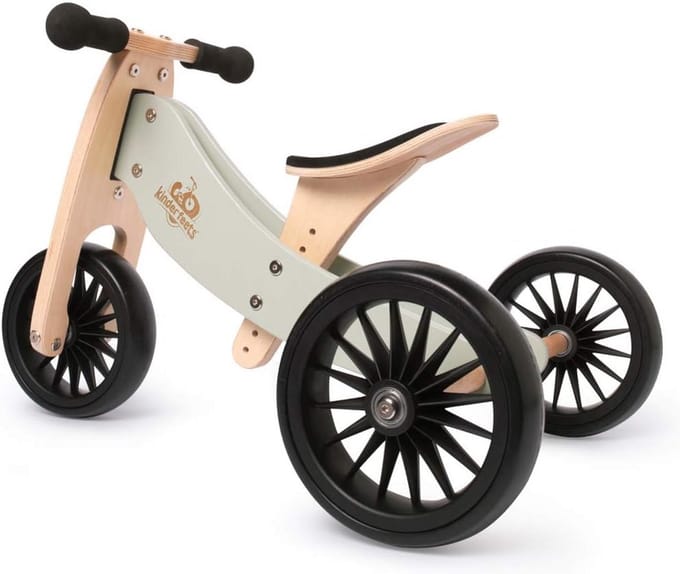 Houten Loopfiets en Driewieler 2-in-1 voor Peuters
