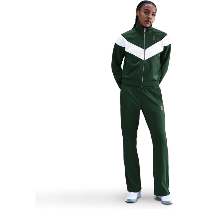 Nike Court Polyknit High Rise Trainingsbroek Dames-donkergroen