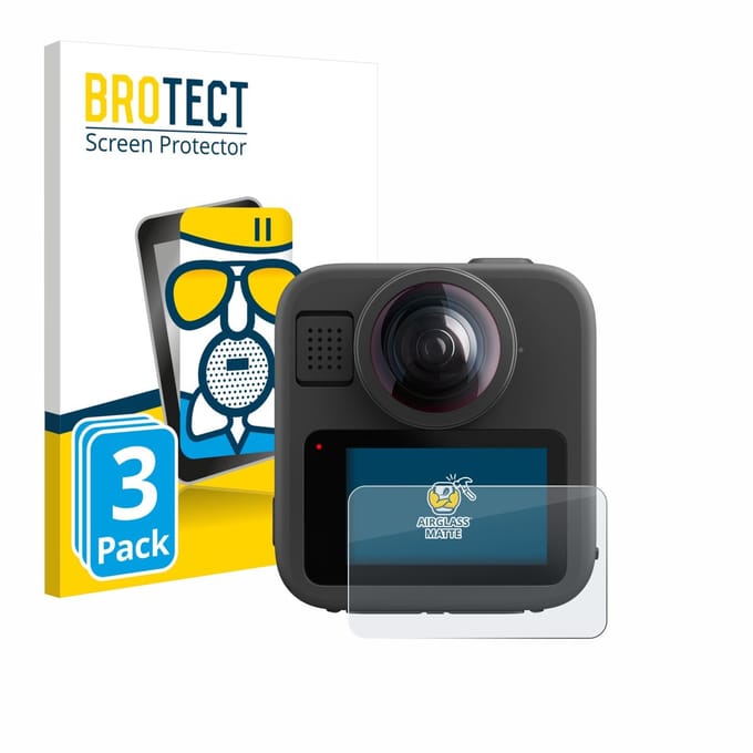 BROTECT - Screenprotector voor GoPro Max 2 - Folie Beschermfolie Beschermglas matte 3 Stuks