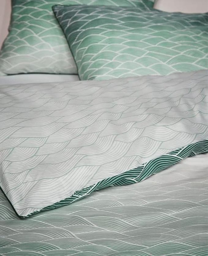 ESPRIT Evan Dekbedovertrek - 150x210 + 50x60 cm - Green