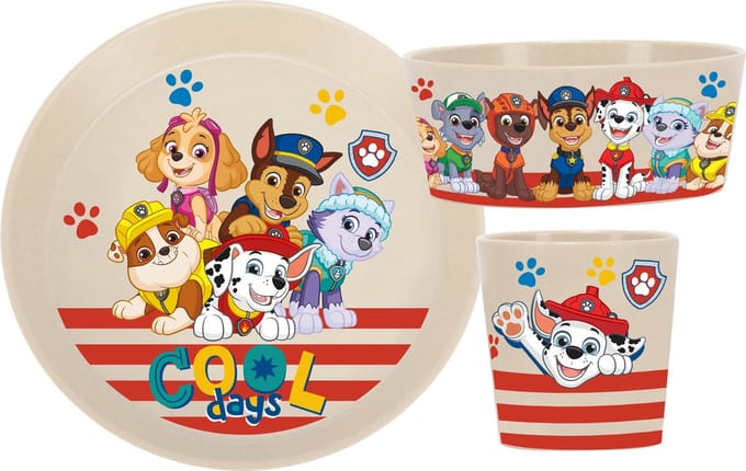 Ontbijtset PAW Patrol, Set van 3, Organic, Beige - Koziol | Connect