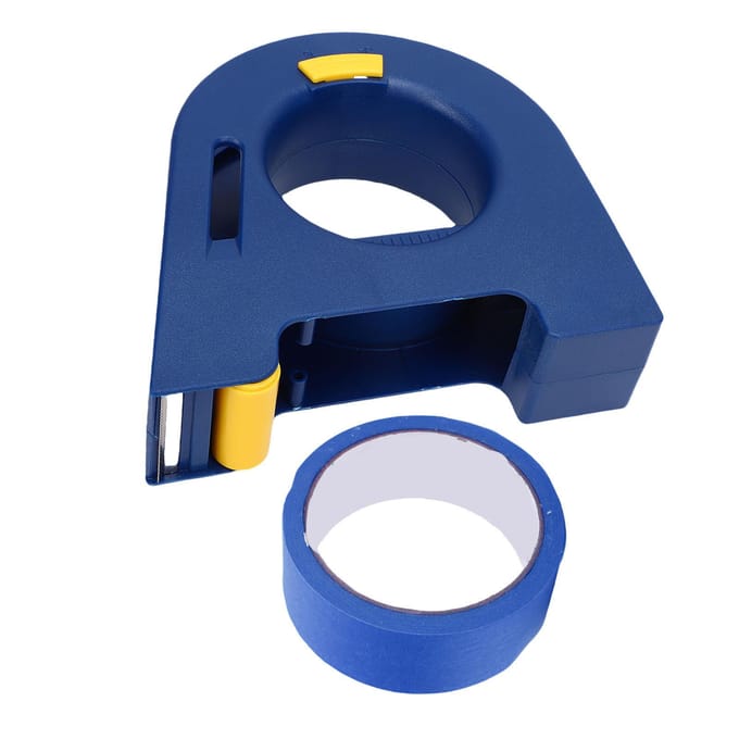 Maskeertape Dispenser Snijder Handheld Schilderstape Applicator voor Raam Deur Kast Projecten Blauwe Plakrol blue