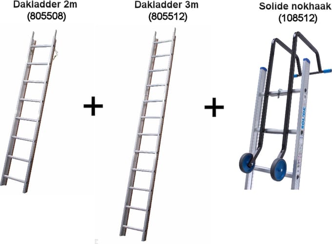 Solide dakladderset met Solide nokhaak