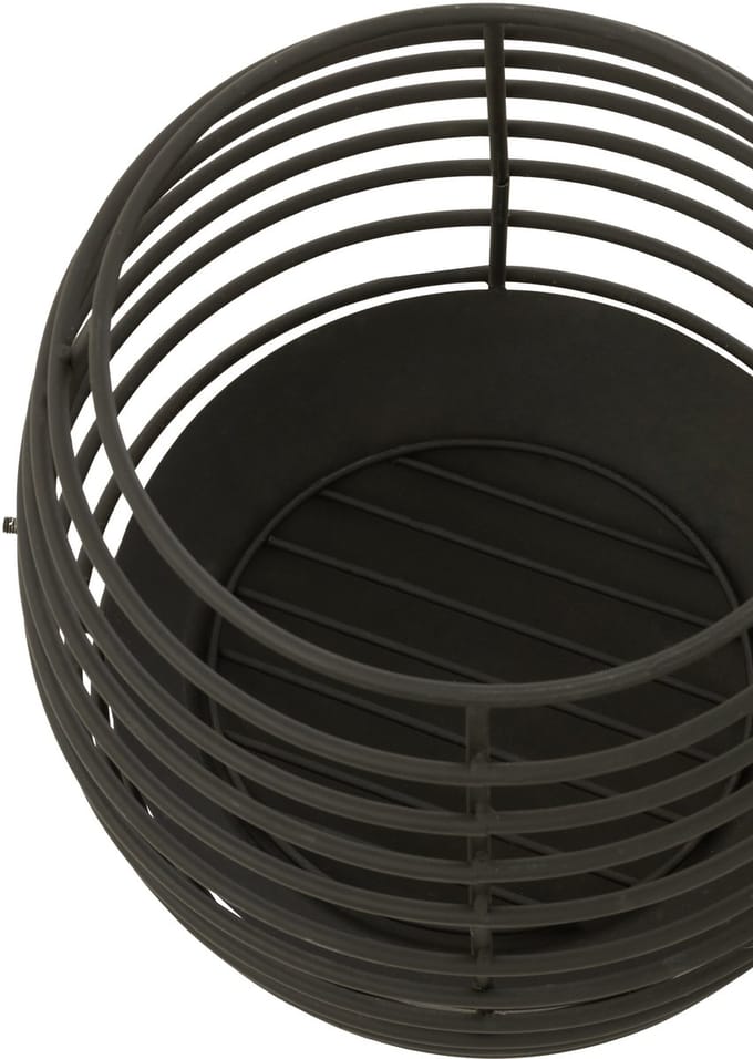 J-Line vuurschaal Rond Rinds - ijzer - zwart - medium