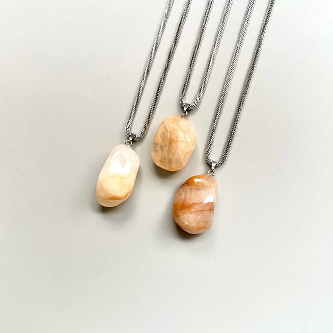 Gemstone ketting Hematiet kwarts