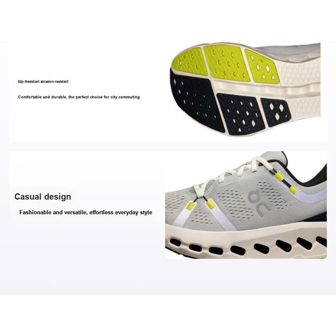 ON Cloudsurfer 2 Glacier Ivory Baskets Homme Gris 3MF10123205 43 black