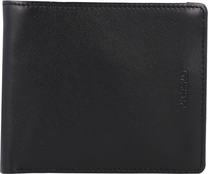 PICARD Leren Portemonnee Brooklyn Long Bifold Wallet Black Zwart