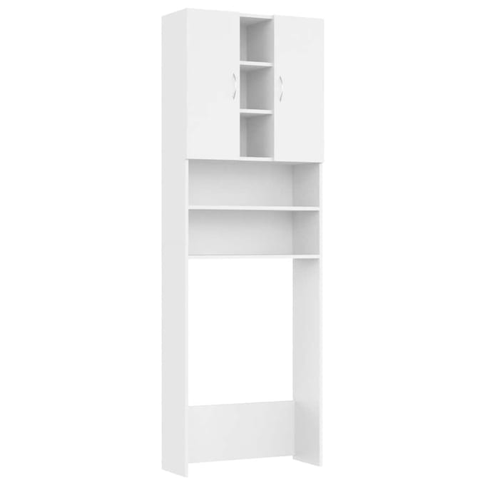 vidaXL - Wasmachinekast - 64x25,5x190 - cm - wit