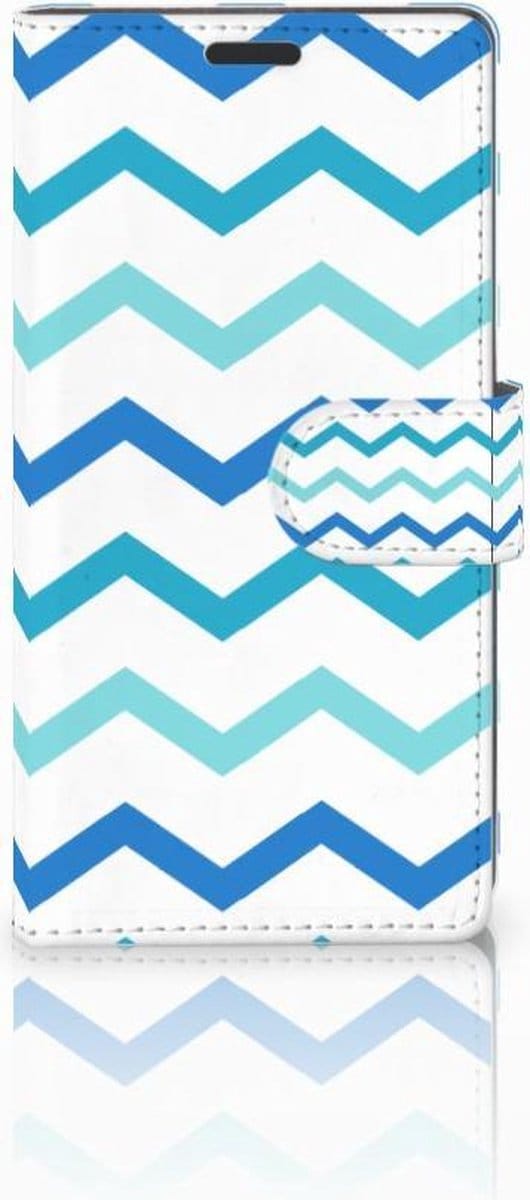 Sony Xperia Z3 Telefoon Hoesje Zigzag Blauw