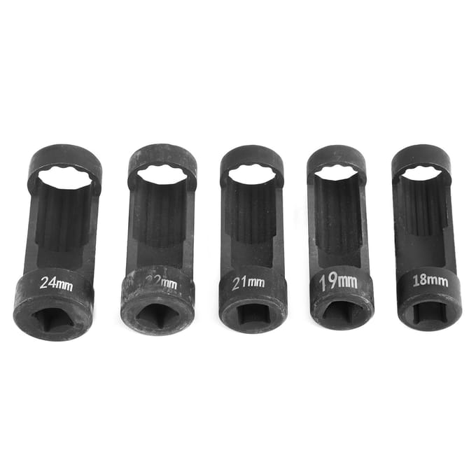 5 stuks 12-kant 12-aandrijving Veerpootmoer Dop 18mm 19mm 21mm 22mm 24mm voor Zeskant Sleutel 6496 black
