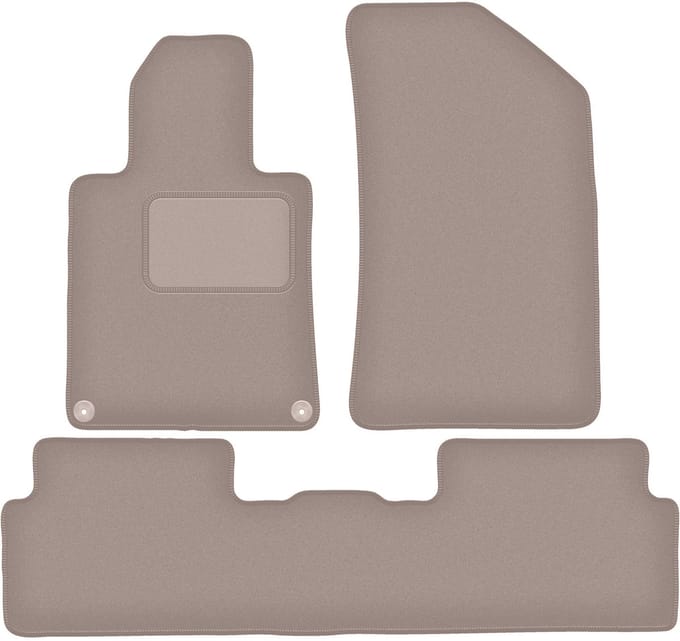 Beige veloursmatten voor: Peugeot 508 RXH achter compleet (2010-2018)