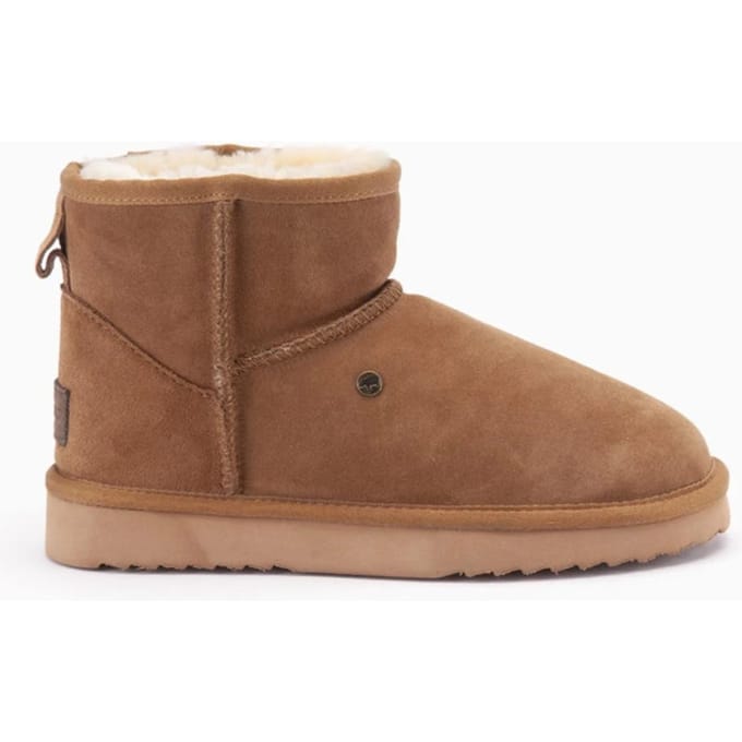 Warmbat Wallaby Suede Boot Dames Laarzen - Cognac