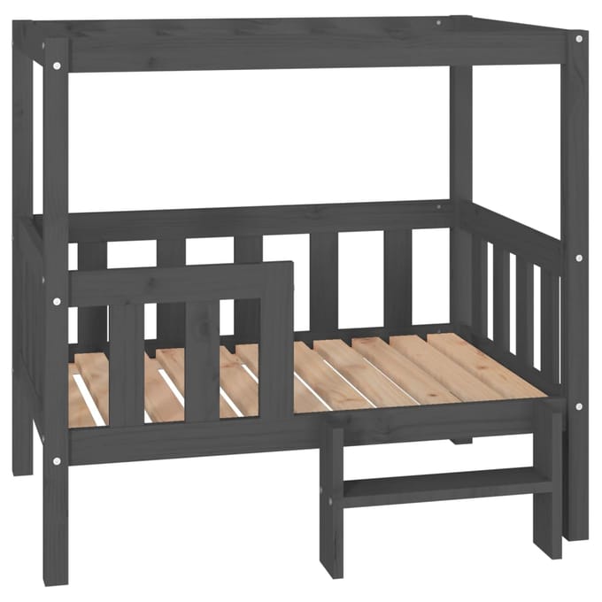 vidaXL - Hondenmand - 95,5x73,5x90 - cm - massief - grenenhout - grijs
