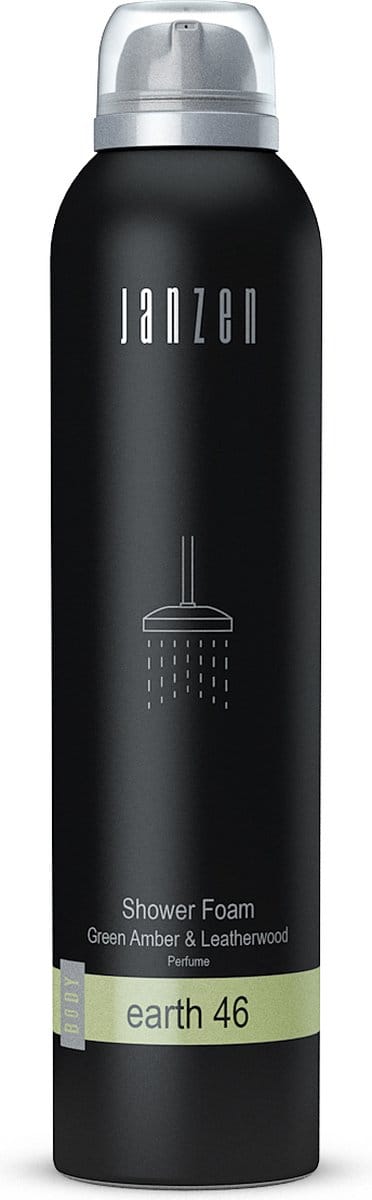 Janzen Earth 46 Shower Foam Mousse Green Amber & Leatherwood