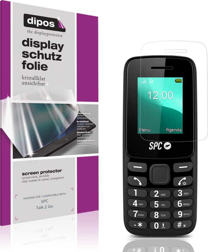 dipos – 4x Beschermfolie geschikt voor SPC Talk 2 Go | Krasbestendige & heldere Screenprotector Ultra-Thin