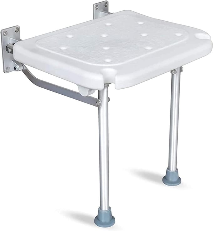 Douchestoel - Opvouwbare Badstoel - Veilig Douchen - Wandmontage - 1 stuk - Wit
