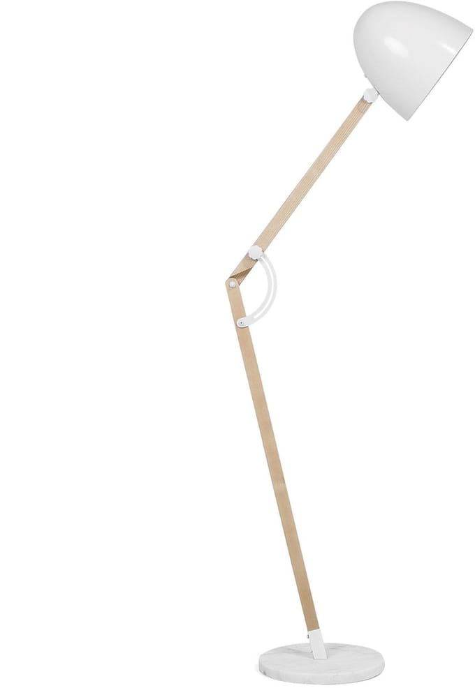 HETTON - Staande lamp - Wit - Marmer