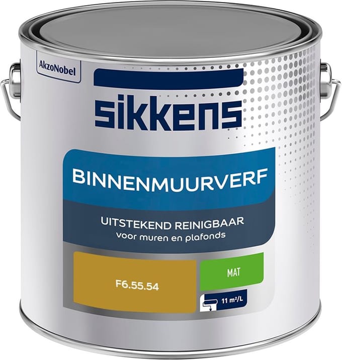 Sikkens - Binnenmuurverf Mat - F6.55.54 - Mengverf - 2,5 L