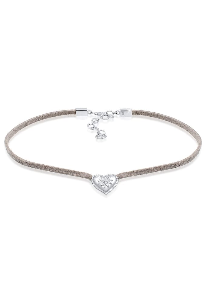 Elli - Halsketting - Choker Hart Motief Speels in 925 Sterling Zilver - Dames