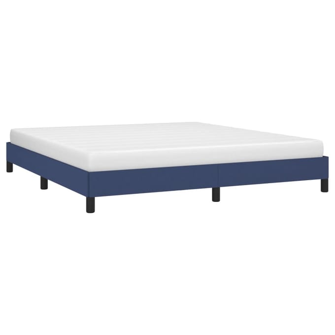 vidaXL - Bedframe - zonder - matras - stof - blauw - 160x200 - cm