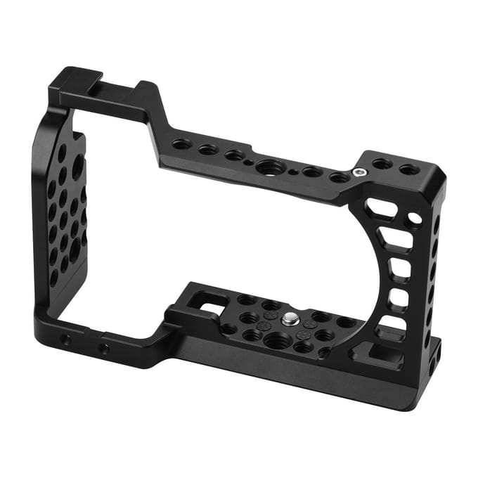 Camera Kooi Rig van Aluminiumlegering met Cold Shoe Mount ARRI Locatiegat 1/4 3/8 Schroefdraadgaten gray