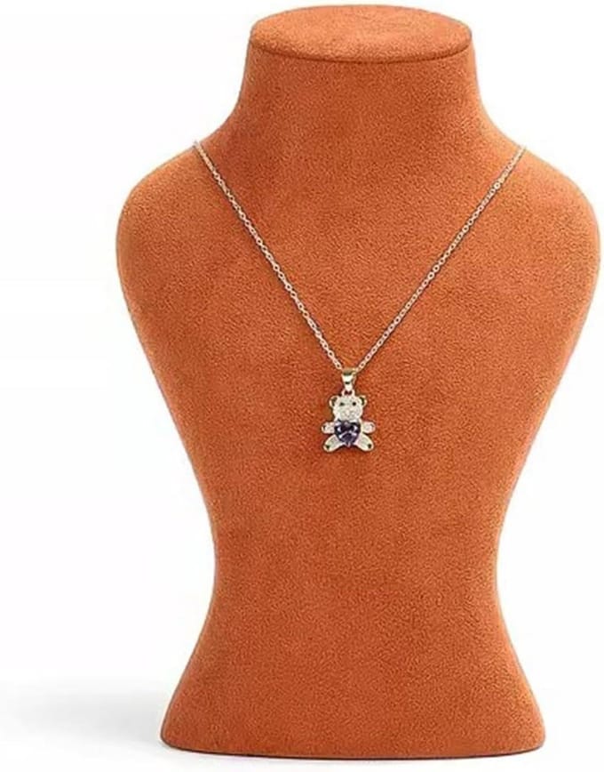 Sieradenhouder Buste - Hanger Display - Sieraden Tonen - Elegant Ontwerp - Klein Formaat - Oranje