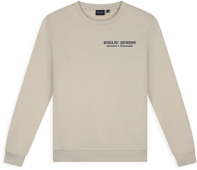 Ballin Amsterdam - Heren Regular fit Sweaters Crewneck LS - Taupe - Maat M