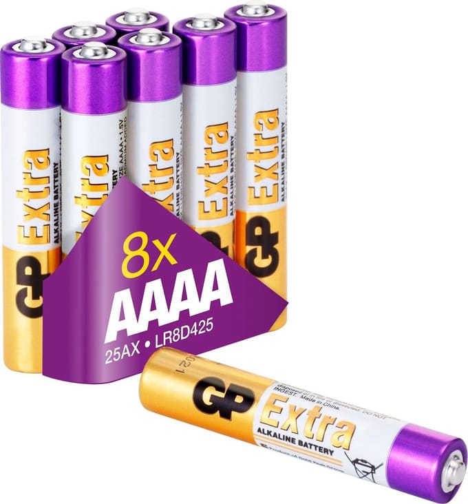 GP Extra Alkaline batterijen AAAA batterij 1.5V - 8 pack