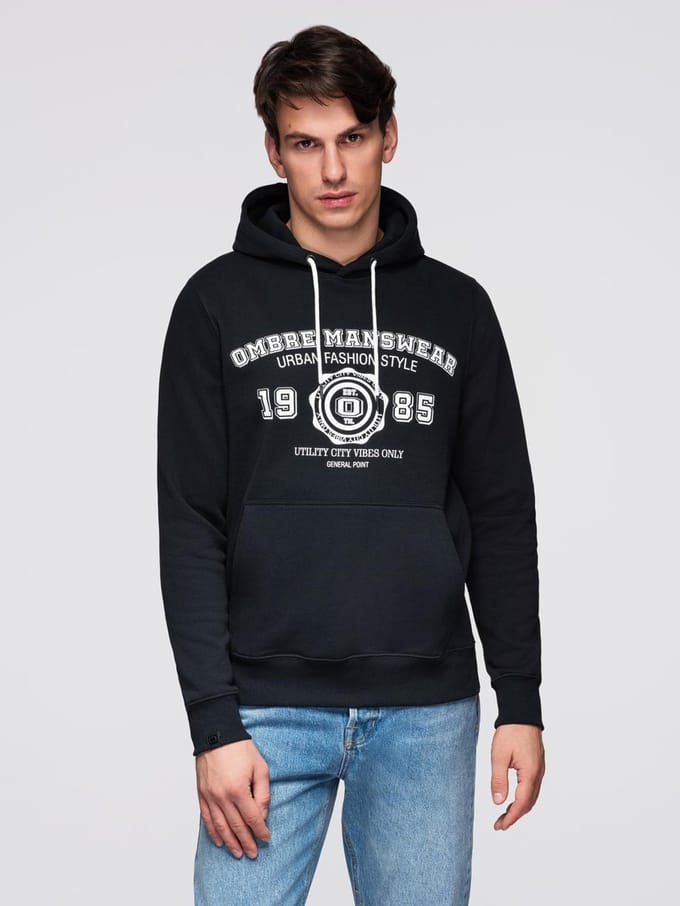 OMBRE Sweater - Regular Fit - Katoen - Lange Mouw Zwart S