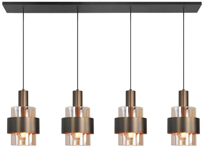 Highlight - Hanglamp Marrone 4 lichts L 110 cm brons