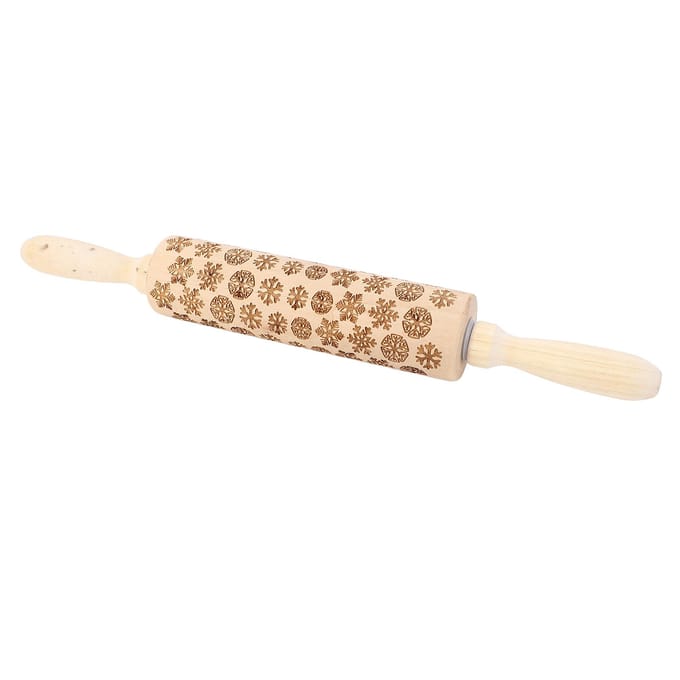 Houten Deegroller Multifunctioneel Reliëf Kook Klassieke Deegroller voor Bakken Fondant JM01675 beige