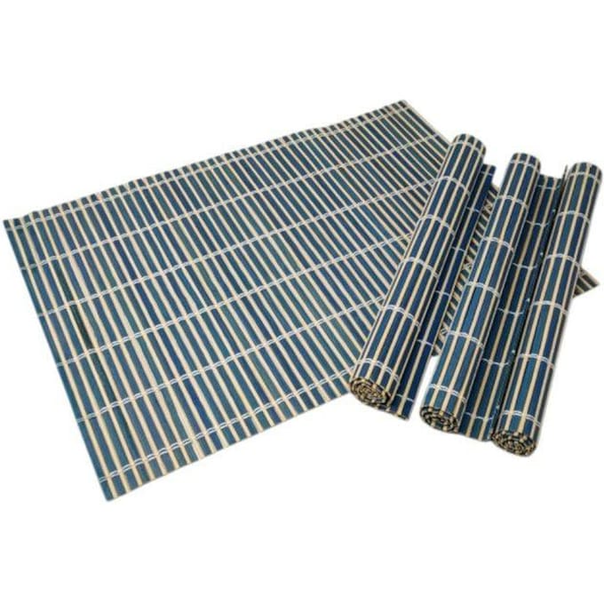 Bamboe Placemats - Set van 4 - Duurzaam - Oprolbaar - Willekeurige kleuren rood