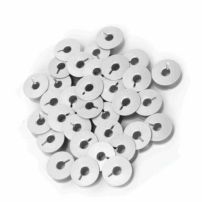 100 stuks 55623A Aluminium Spoelen met Sleuf voor Onderdelen van Industriële Naaimachines gray