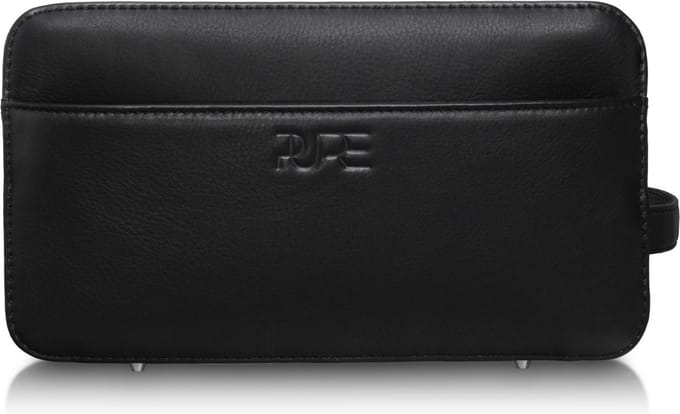 PURE Studios - Grote Leren Toilettas - Zwart