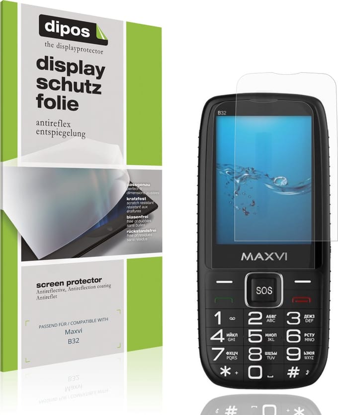 dipos – 4x Matte Beschermfolie geschikt voor Maxvi B32 | Krasbestendige & antireflecterende Screenprotector Ultra-Thin