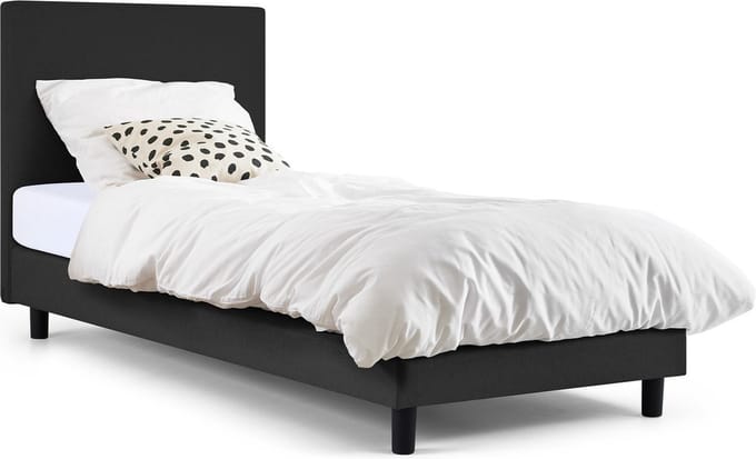 Maxi Box Ambra met Silver Pocket Deluxe Foam matras - 90 x 200 cm - dark grey