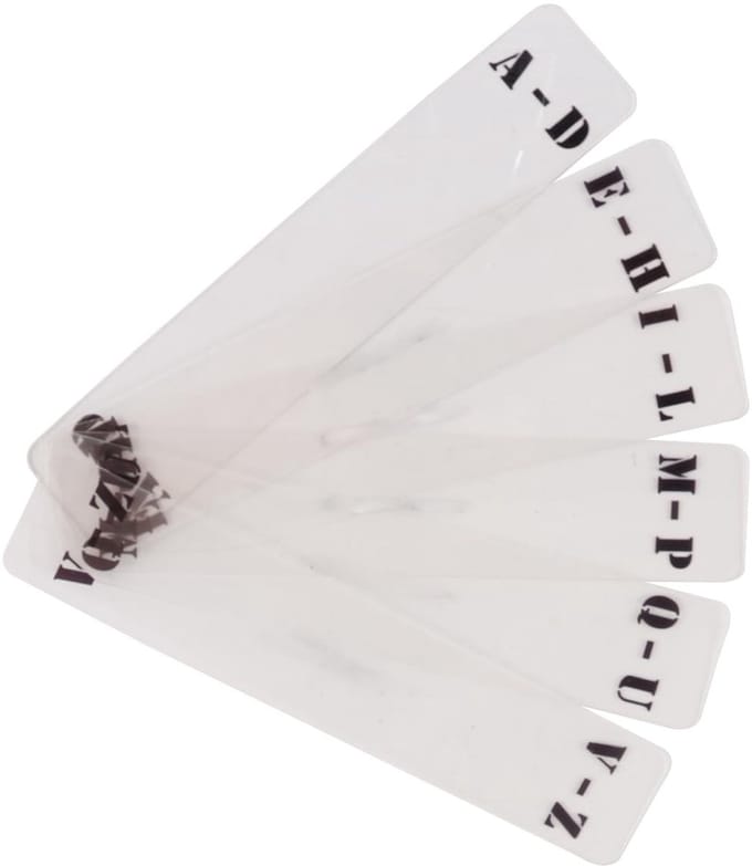Dailygoods- Indexkaarten 6 Stuks - Acryl Platenverdelers