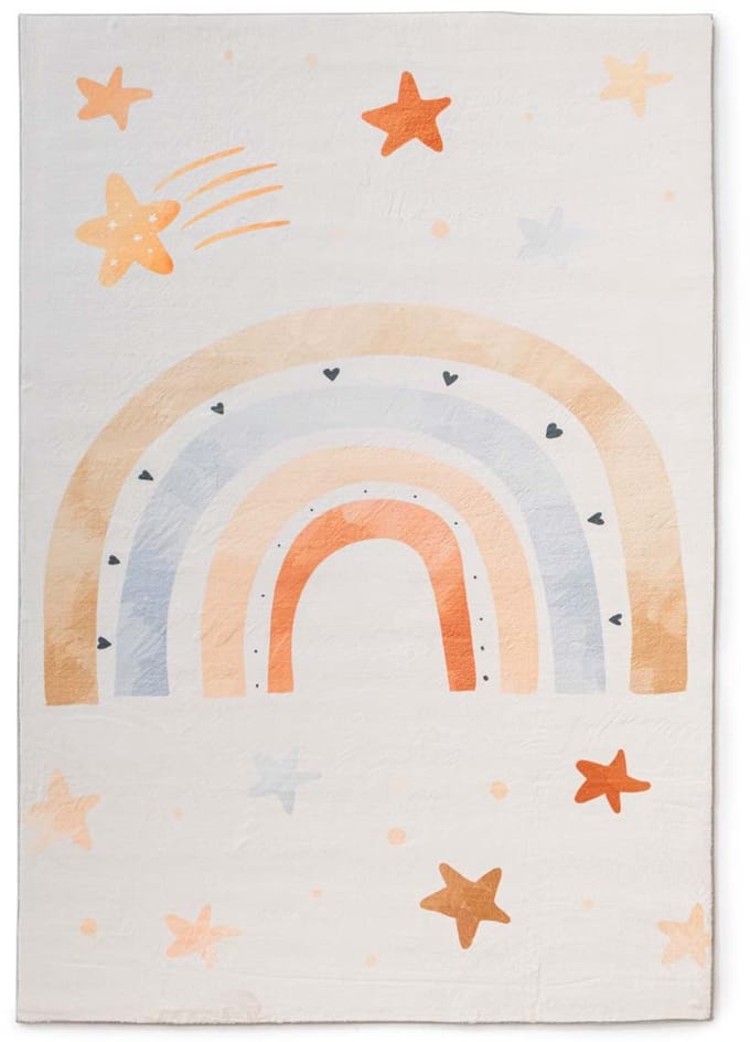Kindervloerkleed regenboog - Fluffito Rainbow multi 80x150