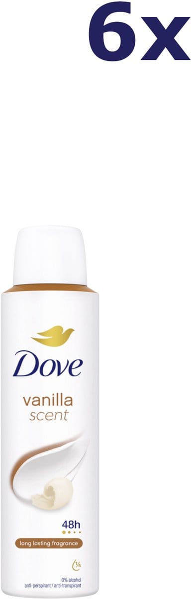 6x Dove Deospray - Deo spray - 150ml - vanilla scent