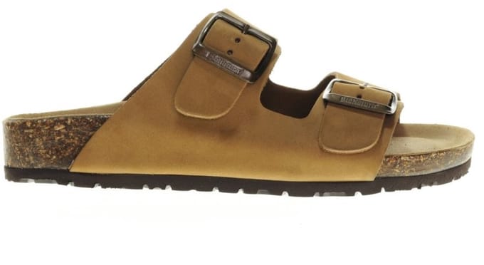 Bionatura Lederen Cognac Tweeband Slipper maat 42