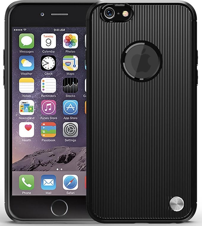 Luxe Back cover voor Apple iPhone 7 - iPhone 8 - Zwart - Soft TPU - Travel Design