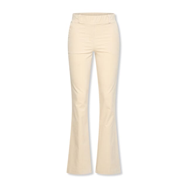 Flared/Bootcut Helena Hart 7559 Broek Flair Velvet Ecru