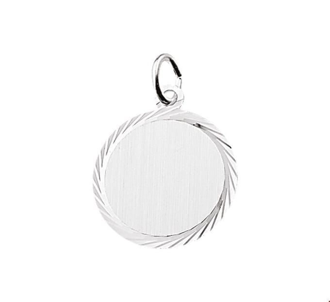 Zilver graveerhanger gediamanteerd 1005928