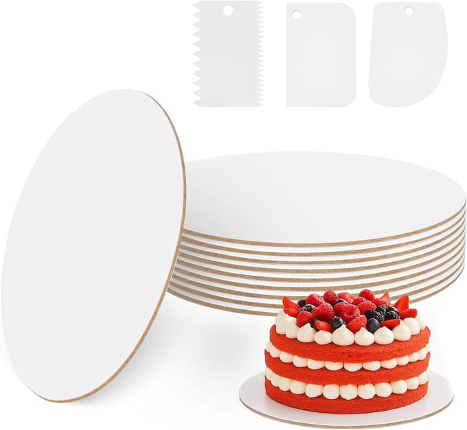 Set van 5 stevige cake drums voor het decoreren van taarten en gebak, stijlvol en praktisch