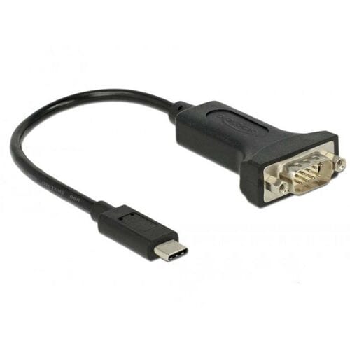 USB-C (m) naar 9-pins SUB-D met moeren (m) seriële RS232 adapter / FTDI chip - 0,25 meter