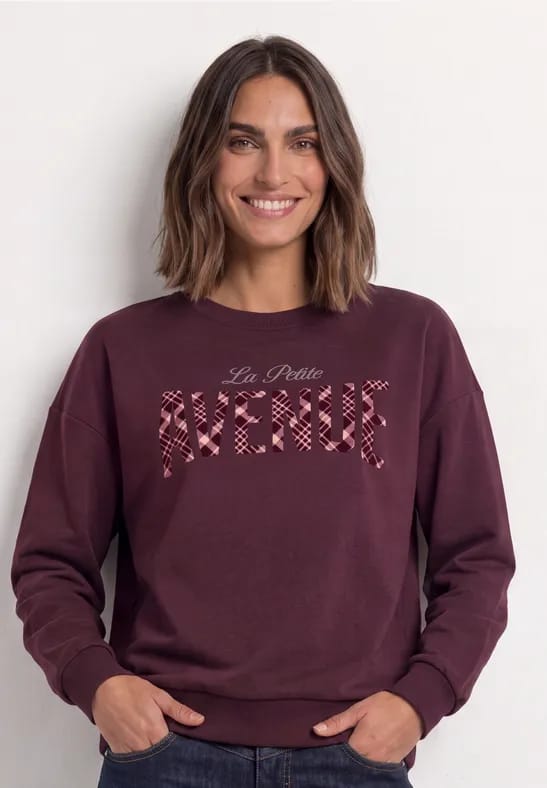 Shirt met lange mouwen en Wording Artwork